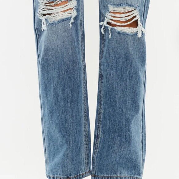KanCan Women's Dixon Ultra High Rise 90's Boyfriend Jeans Medium Wash Size 15/31 - Picture 2 of 11